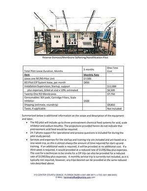 [Harn RO table of costs]