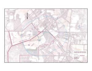 [Map showing tax parcel within on-half mile of proposed venue tract to be rezoned]