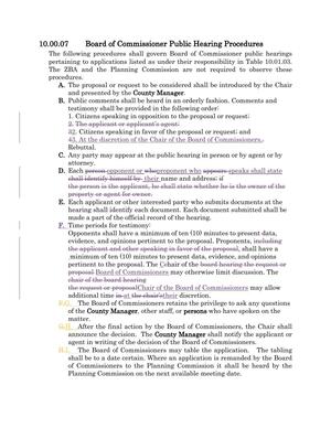 [10.00.07 Board of Commissioner Public Hearing Procedures]