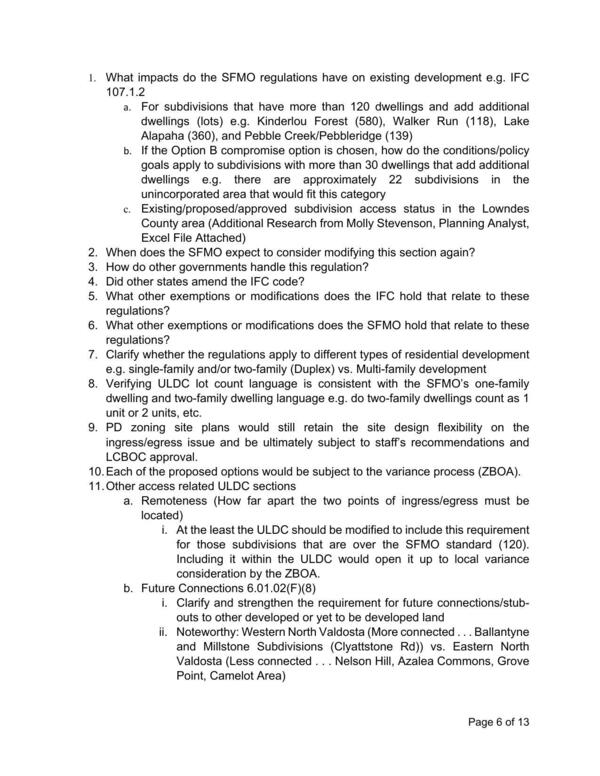 1. What impacts do the SFMO regulations have on existing development e.g. IFC 107.1.2