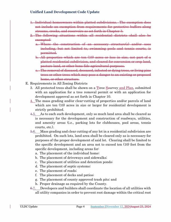 E. Requirements in All Zoning Districts