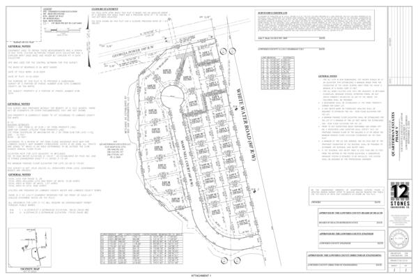 [Subdivision Survey for Quarterman Estates Phase V]
