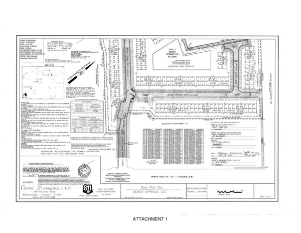 [Final Plat for Bemiss Springs LLC (south)]