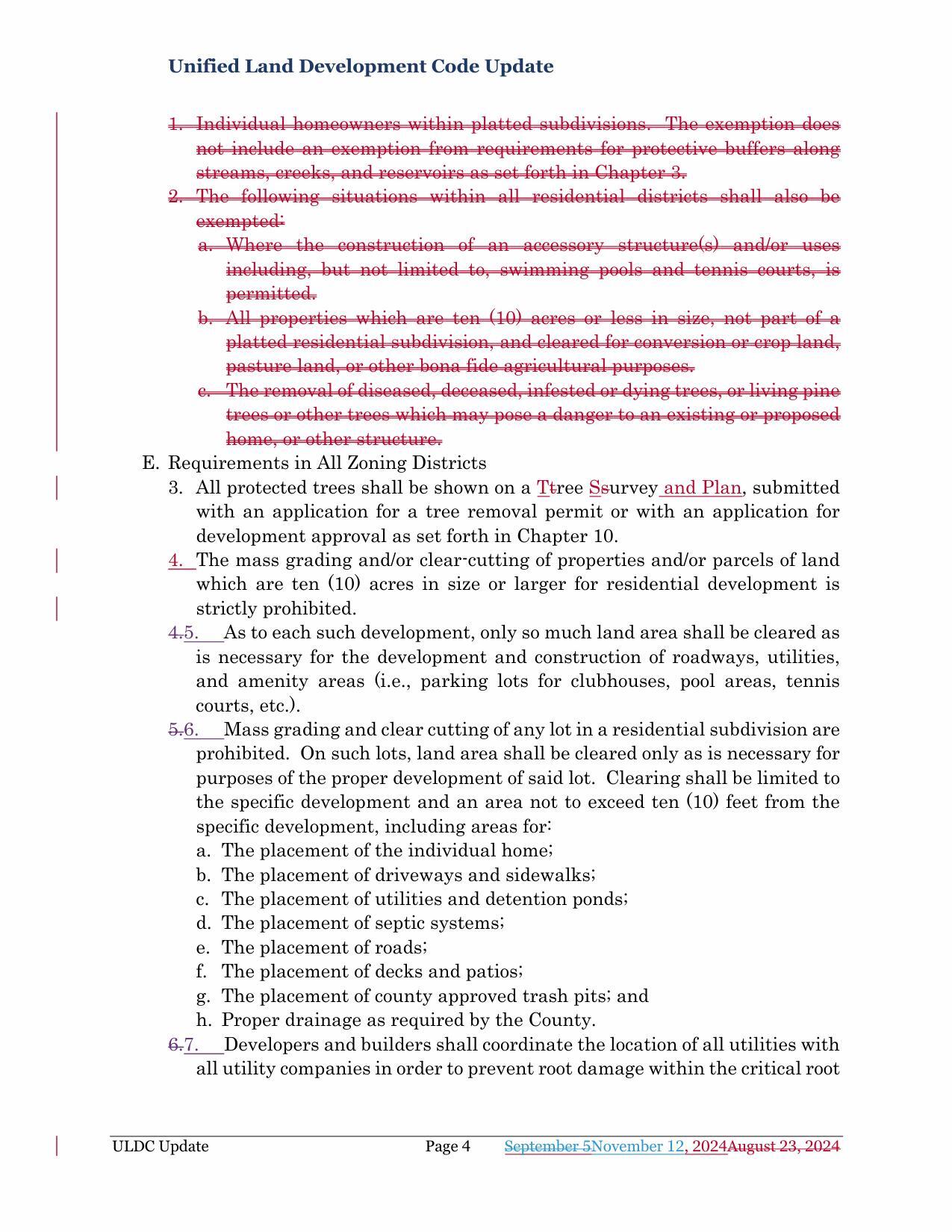 E. Requirements in All Zoning Districts