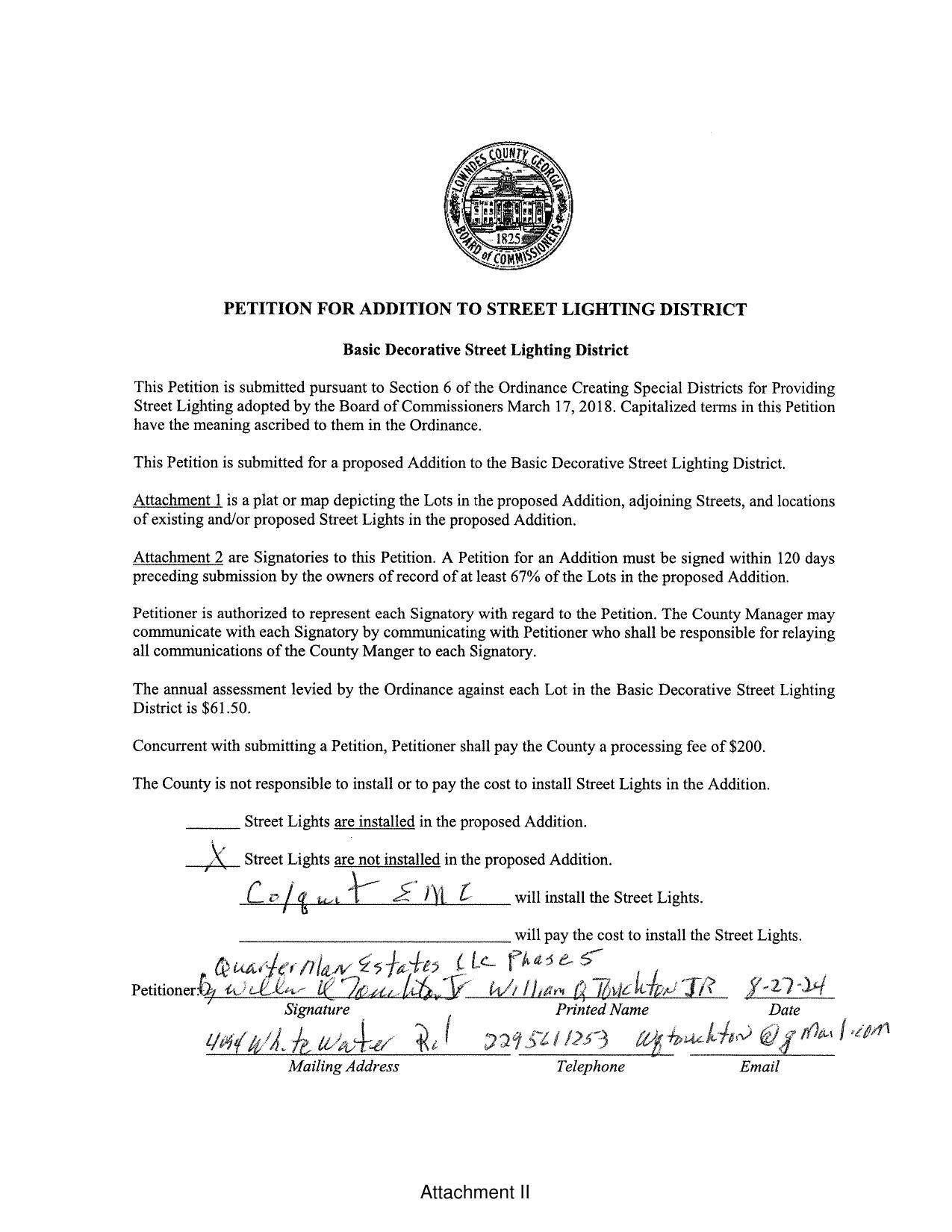 Another petition sheet