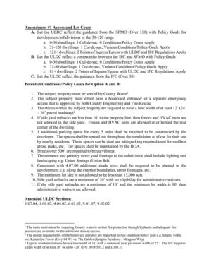 [Amendment #1 Access and Lot Count]