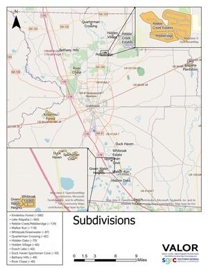 [Map: Subdivisions VALOR SGRC]