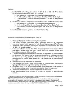 [Potential Conditions/Policy Goals for Option A and B:]