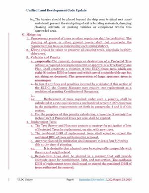 [G. Mitigation 1. Unnecessary removal of trees or other vegetation shall be prohibited. The planting of grass or other ground covers shall not supersede the requirement for trees as indicated by each zoning district.]