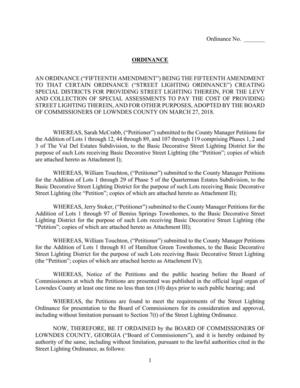 [ORDINANCE: WHEREAS, Notice of the Petitions and the public hearing before the Board of]