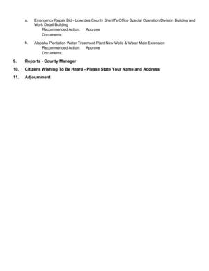 [Bids and Adjournment]