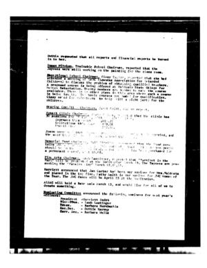 [Sugan Mitchan, Trainable School Chairnan, reported that the]