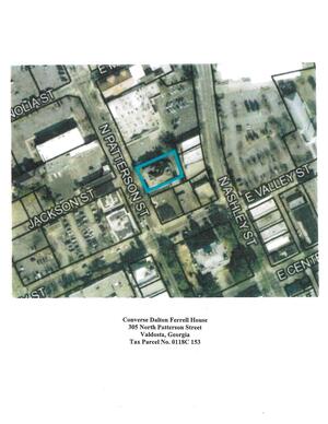 [Map: Converse Dalton Ferrell House, 305 North Patterson Street, Valdosta, Georgia, Tax Parcel No. 0118C 153]