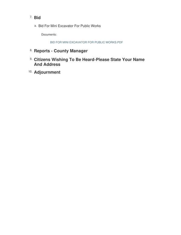 [7. Bid 8. Reports 9. CWTBH]