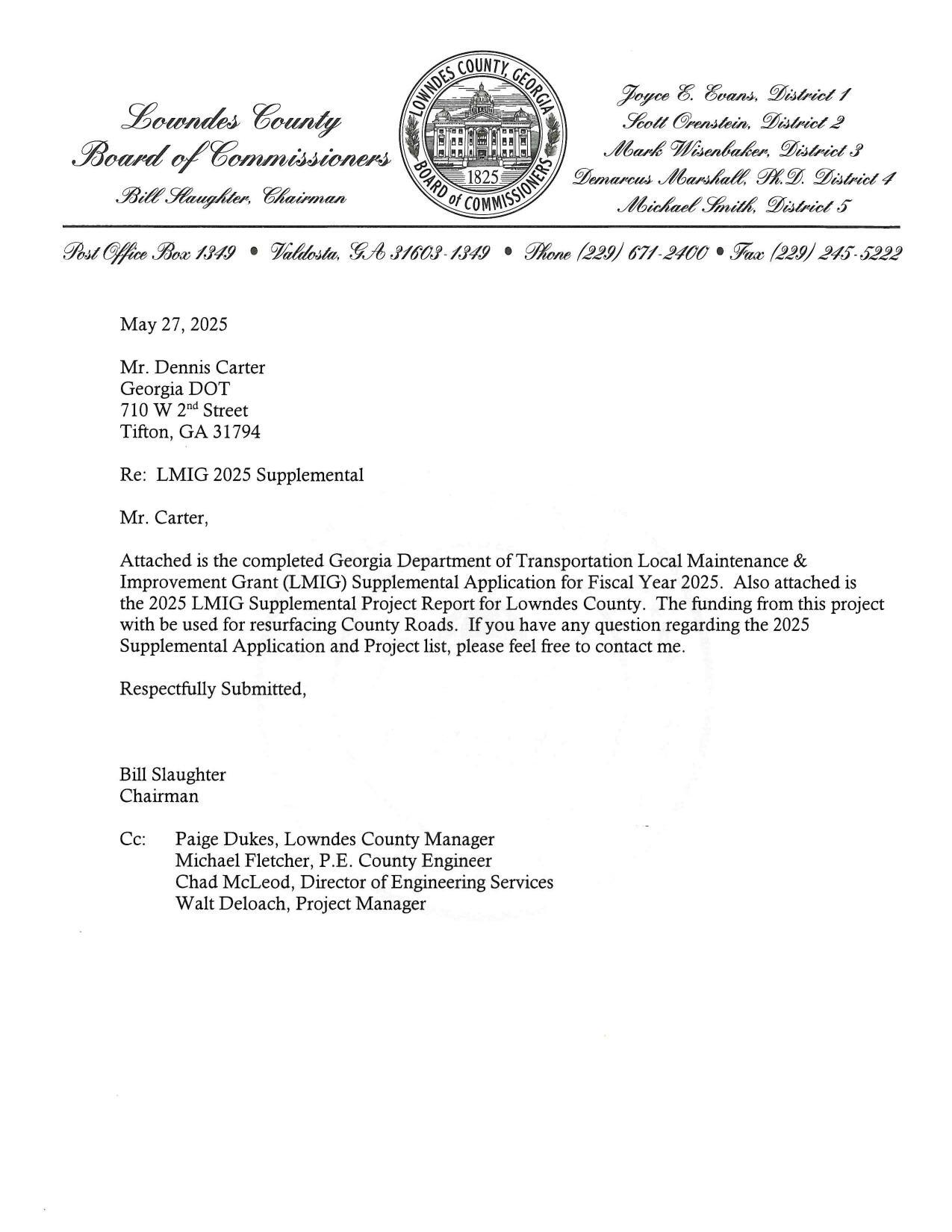 LMIG grant application