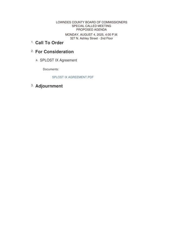 [Agenda]