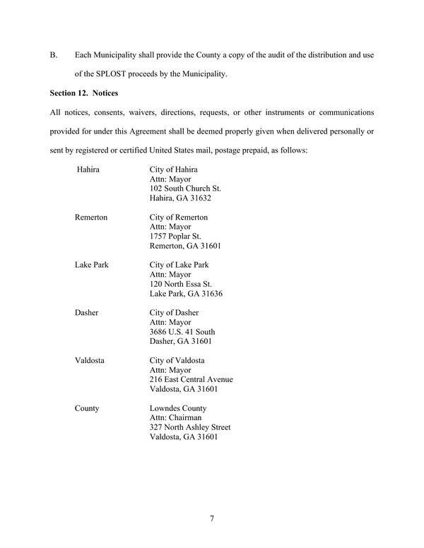 Section 12. Notices