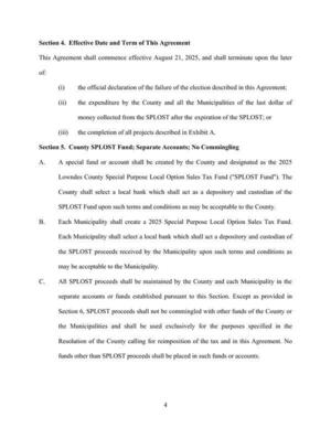 [Section 5. County SPLOST Fund; Separate Accounts; No Commingling]
