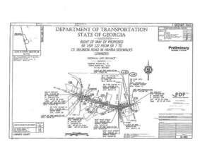 [Map: GDOT Right of Way proposed]