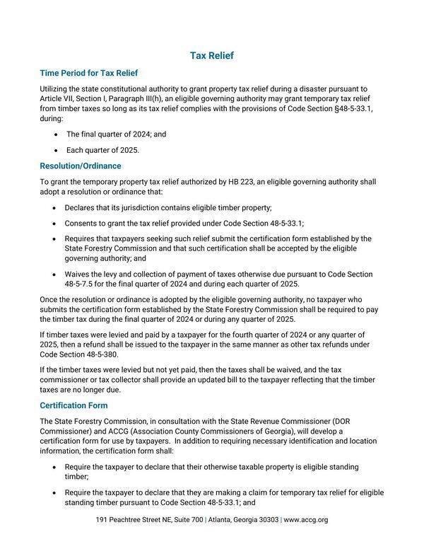 Tax Relief