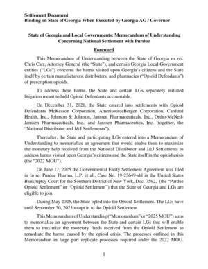 [Settlement Document]