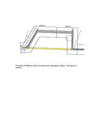 [Plan of the portion of Hightower Road to be abandoned.]
