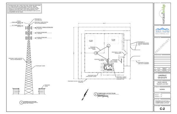 [Tower Elevation & Compound Layout]