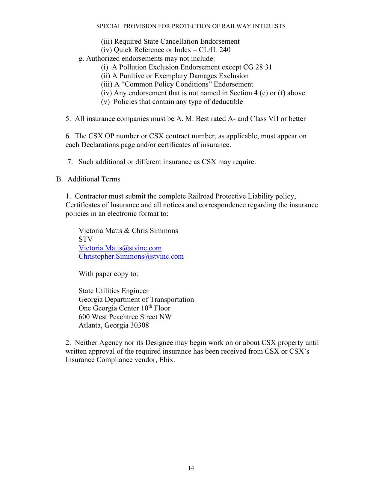 [Certificates of Insurance and all notices and correspondence regarding the insurance]