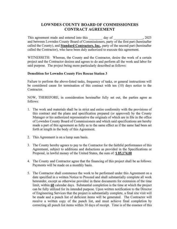 CONTRACT AGREEMENT