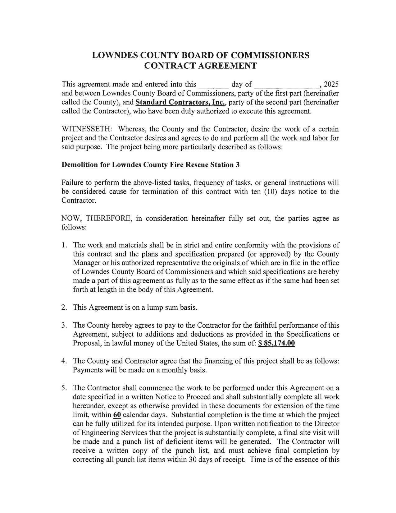 CONTRACT AGREEMENT