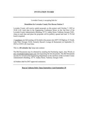 [INVITATION TO BID]