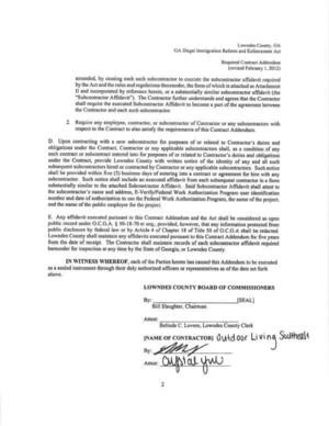 [under the Contract, provide Lowndes County with written notice of the identity of any and all such]