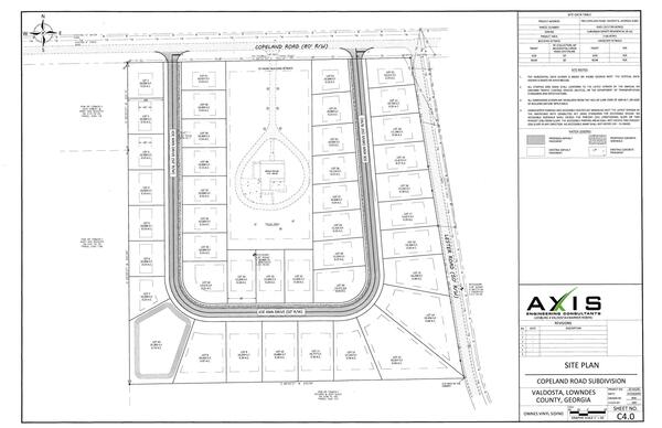 [Map: Site Plan, Copeland Road Subdivision, 2025-07-23]