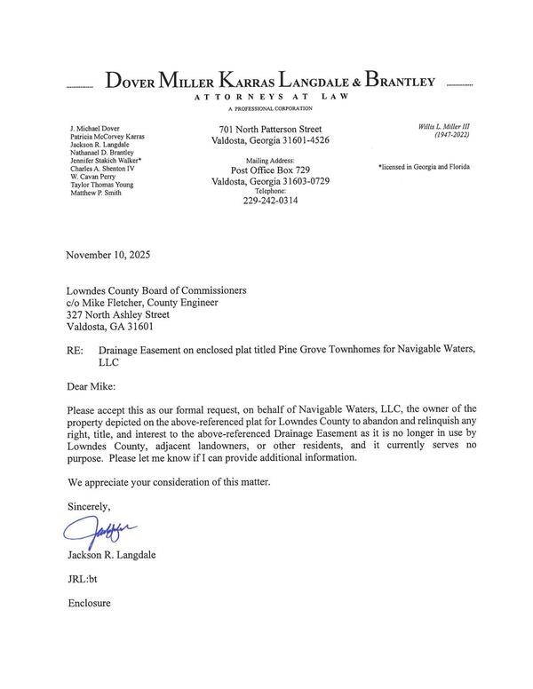 Request by Jackson R. Langdale