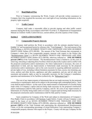 [Section 2 COSTS AND PAYMENT]