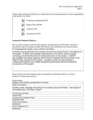 [Section II Method of Delivery]