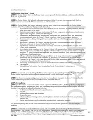 [entities to discuss and review the Owner’s Criteria as set forth in Section 1.1.]