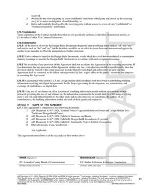 [§ 16.10 In accordance with Section 1.1.5, the Design-Builder shall coordinate with the Owner in establishing building]