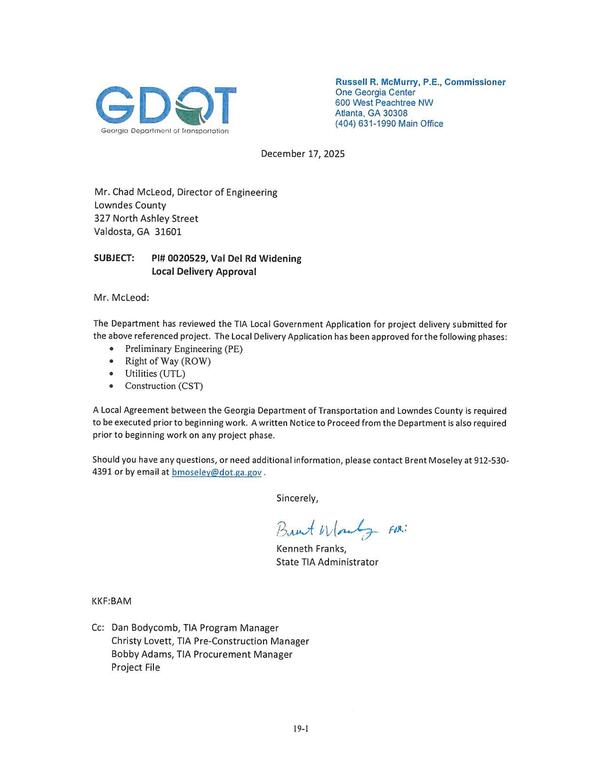 to be executed prior to beginning work. A written Notice to Proceed from the Department is also required