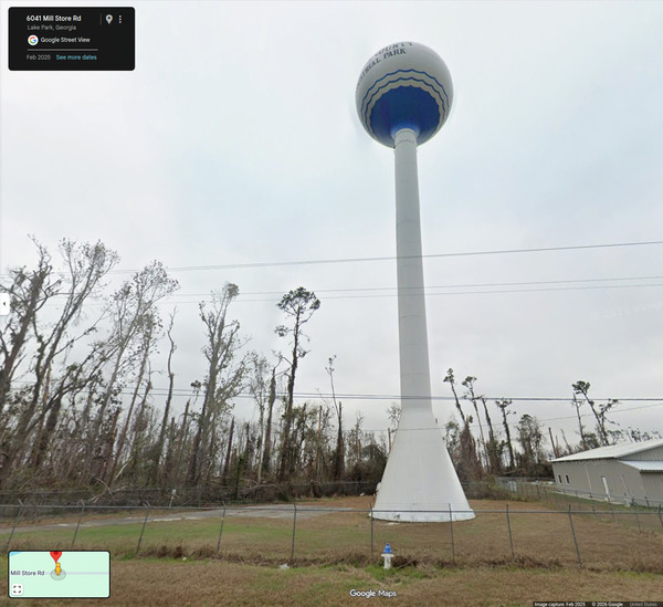 [Peterson Road Water Tower, 2026-01-26 --Google Street View]