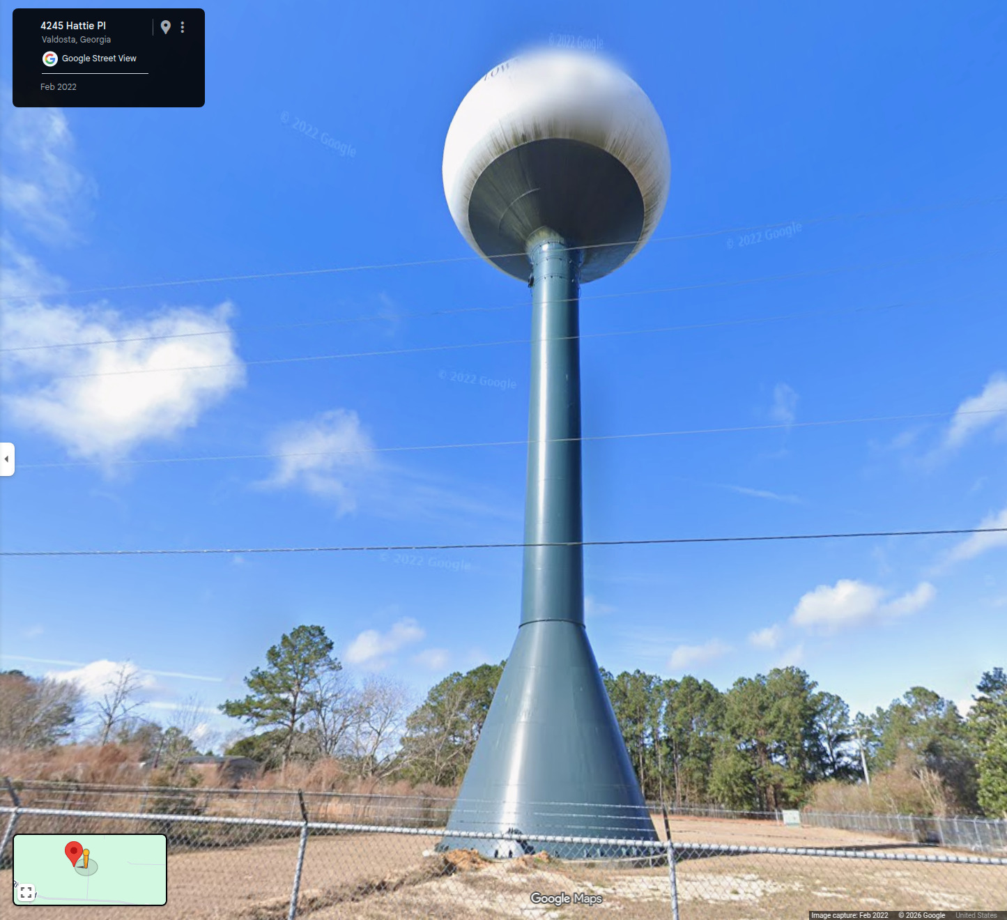 Spring Creek Water Tower, 2026-01-24 --Google Street View