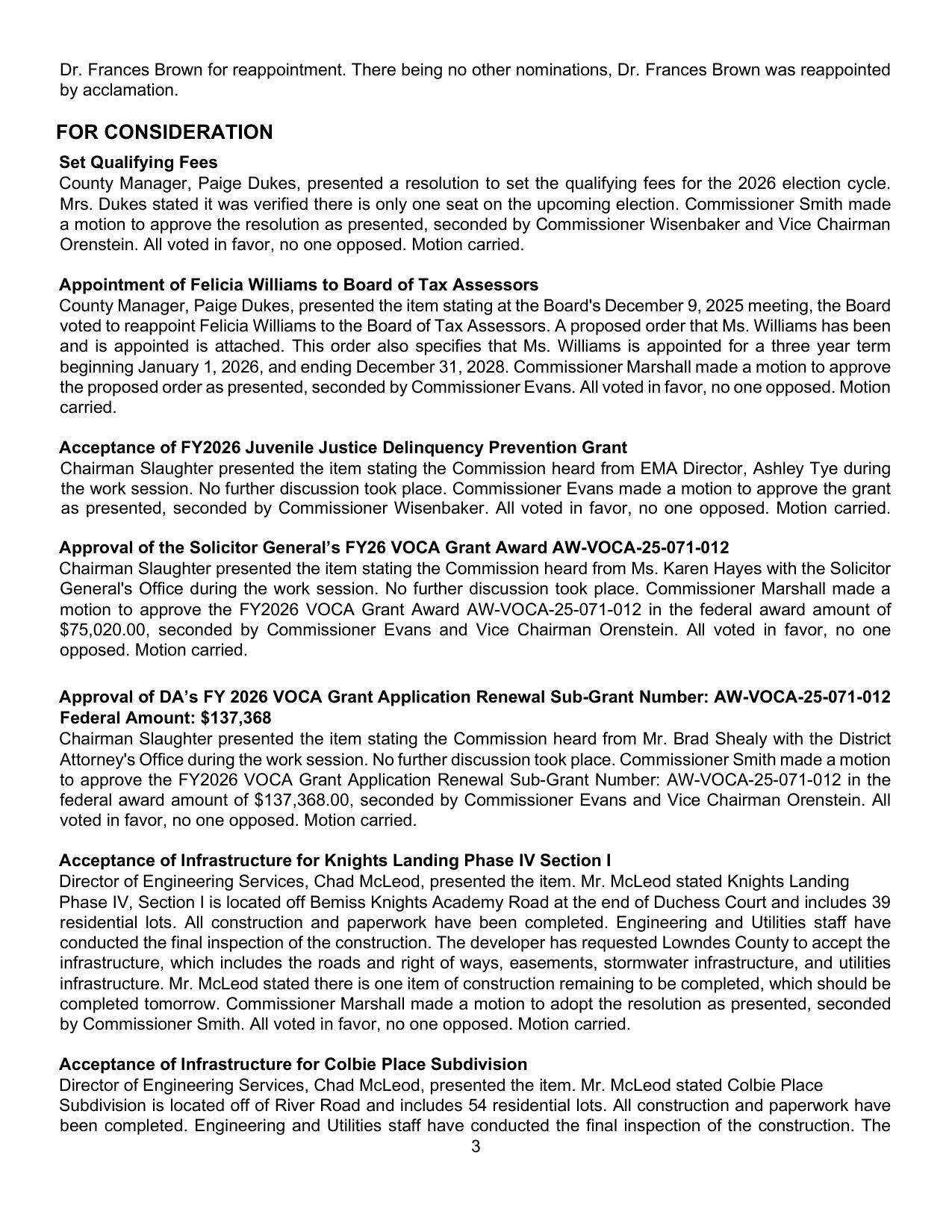 Acceptance of Infrastructure for Knights Landing Phase IV Section |