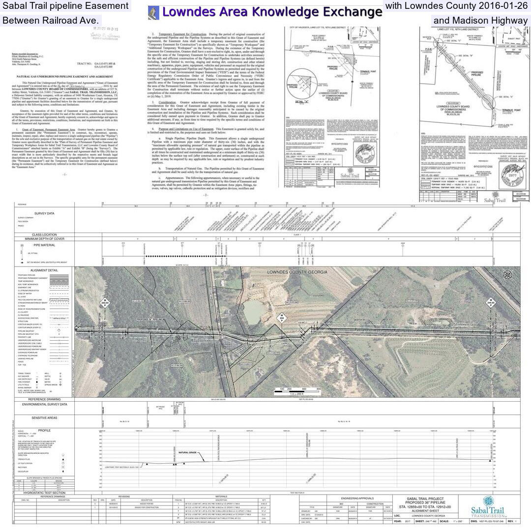 [Sabal Trail pipeline Easement with Lowndes County 2016-01-26, Between Railroad Ave. and Madison Highway]