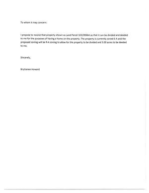[Rezoning request from Brittanee Howard]