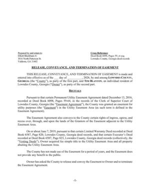 [RELEASE, CONVEYANCE, AND TERMINATION OF EASEMENT]