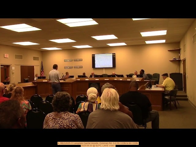 4. REZ-2025-11 Langdale Capital Assets, Coleman Rd C-C R-1 CON to M-1 CON, 2025-06-30 @ GLPC, LAKE video