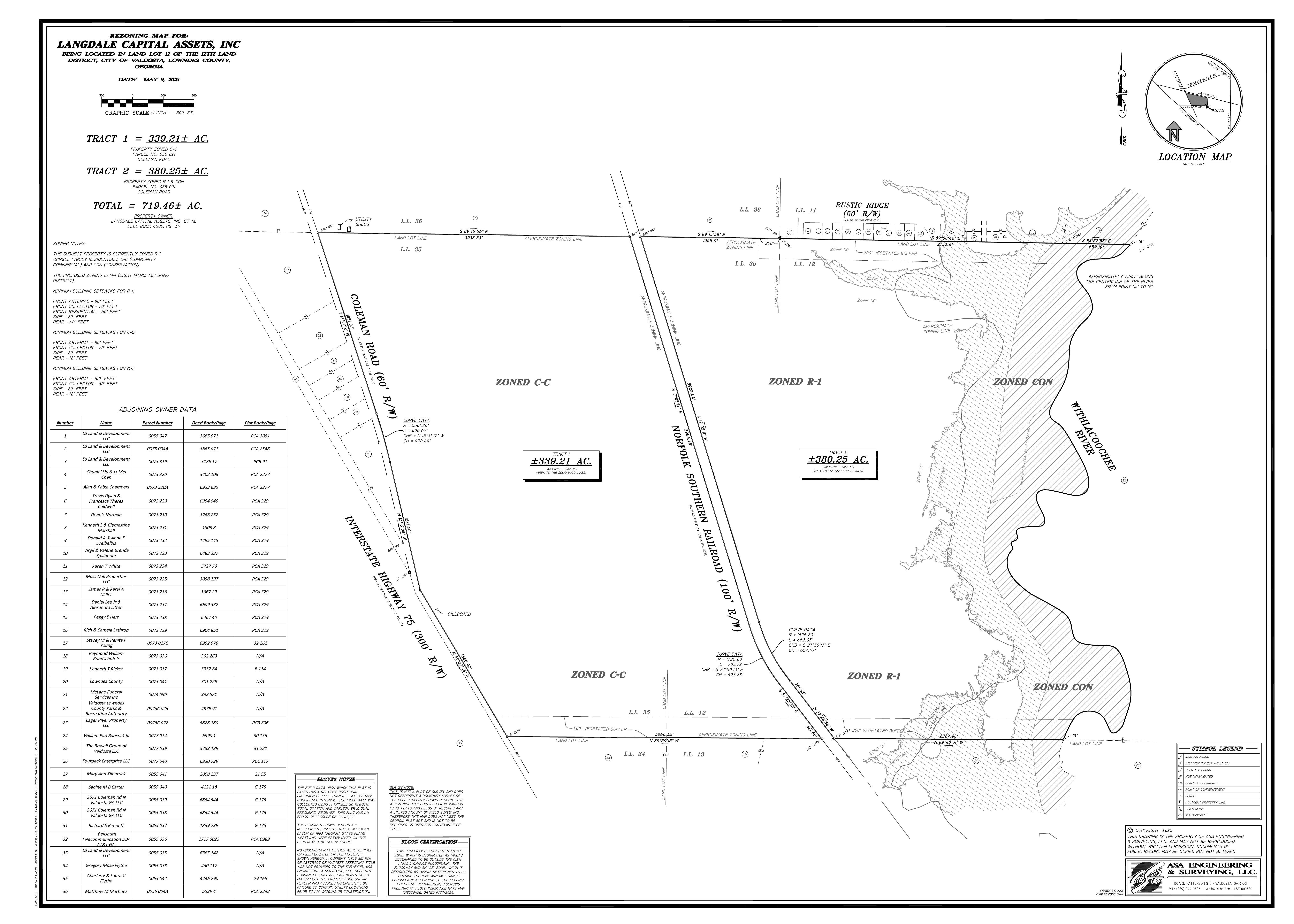 Rezoning Map for Langdale Capital Assets, Inc.
