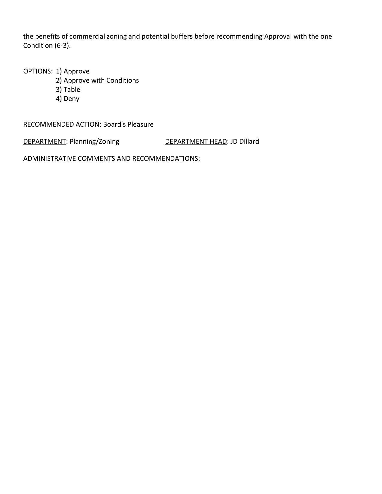 GLPC 6:3 recommended approval with one condition.