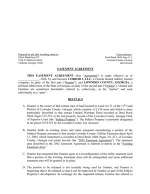 [EASEMENT AGREEMENT]