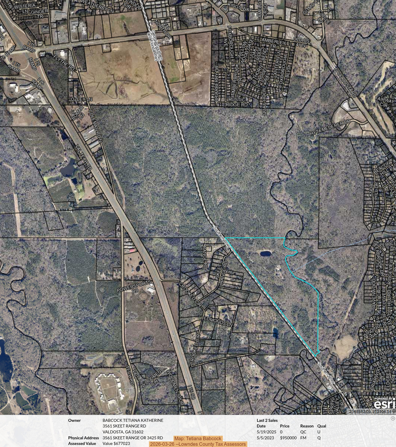 Map: Tetiana Babcock, 2026-03-26 --Lowndes County Tax Assessors